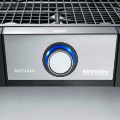 Severin Elektro Tischgrill SENOA Boost - Boost Zone 500°C - 3.000 W -Angebote Grillgarten Store Severin Senoa boost s PG8113 Drehknopf beleuchtet blau