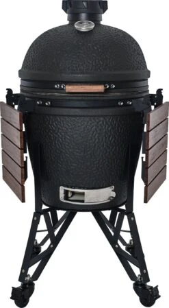 The Bastard Keramikgrill Urban Large - Complete - Schwarz Matt - Modell 2023 16 The Bastard Keramikgrill Urban Large - Complete - Schwarz Matt - Modell 2023 -Angebote Grillgarten Store The Bastard Urban Large Keramikgrill BU201 Seitentische abgeklappt