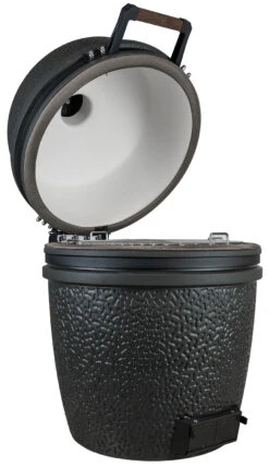 The Bastard Keramikgrill VX Large - Solo - Schwarz Matt - Modell 2023 -Angebote Grillgarten Store The Bastard VX Keramikgrill Large Solo offen links