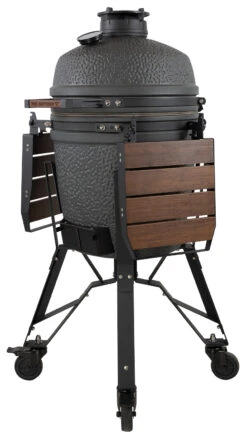 The Bastard Keramikgrill VX Medium - Complete - Schwarz Matt - Modell 2023 -Angebote Grillgarten Store The Bastard VX Keramikgrill Medium Komplett Seitenablagen abgeklappt