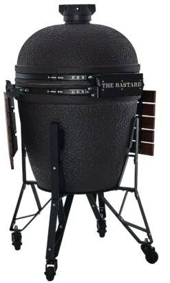 The Bastard Keramikgrill Urban XL - Complete - Schwarz Matt - Modell 2023 -Angebote Grillgarten Store The Bastard XL Urban Keramikgrill BU210 Seitentisch abgeklappt