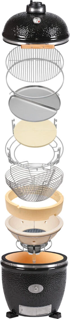 Monolith Grill CLASSIC BBQ GURU - PRO-Serie 1.0 Schwarz - MIT Gestell Und Seitentischen 5 Monolith Grill CLASSIC BBQ GURU - PRO-Serie 1.0 Schwarz - MIT Gestell Und Seitentischen -Angebote Grillgarten Store monolith pro serie aufbau 2