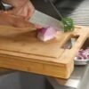 Napoleon PRO Bambus Schneidebrett Mit Auffangschalen