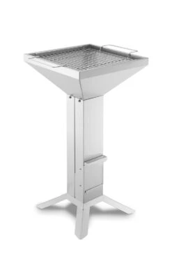 Thüros Holzkohlegrill T2-4F / Edelstahl Säulengrill 35x35 Cm 4 Fuß